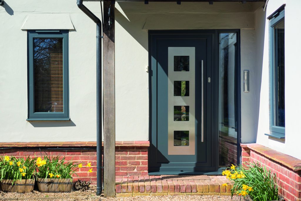 Blue Front Doors - Abbey Aluminium Windows